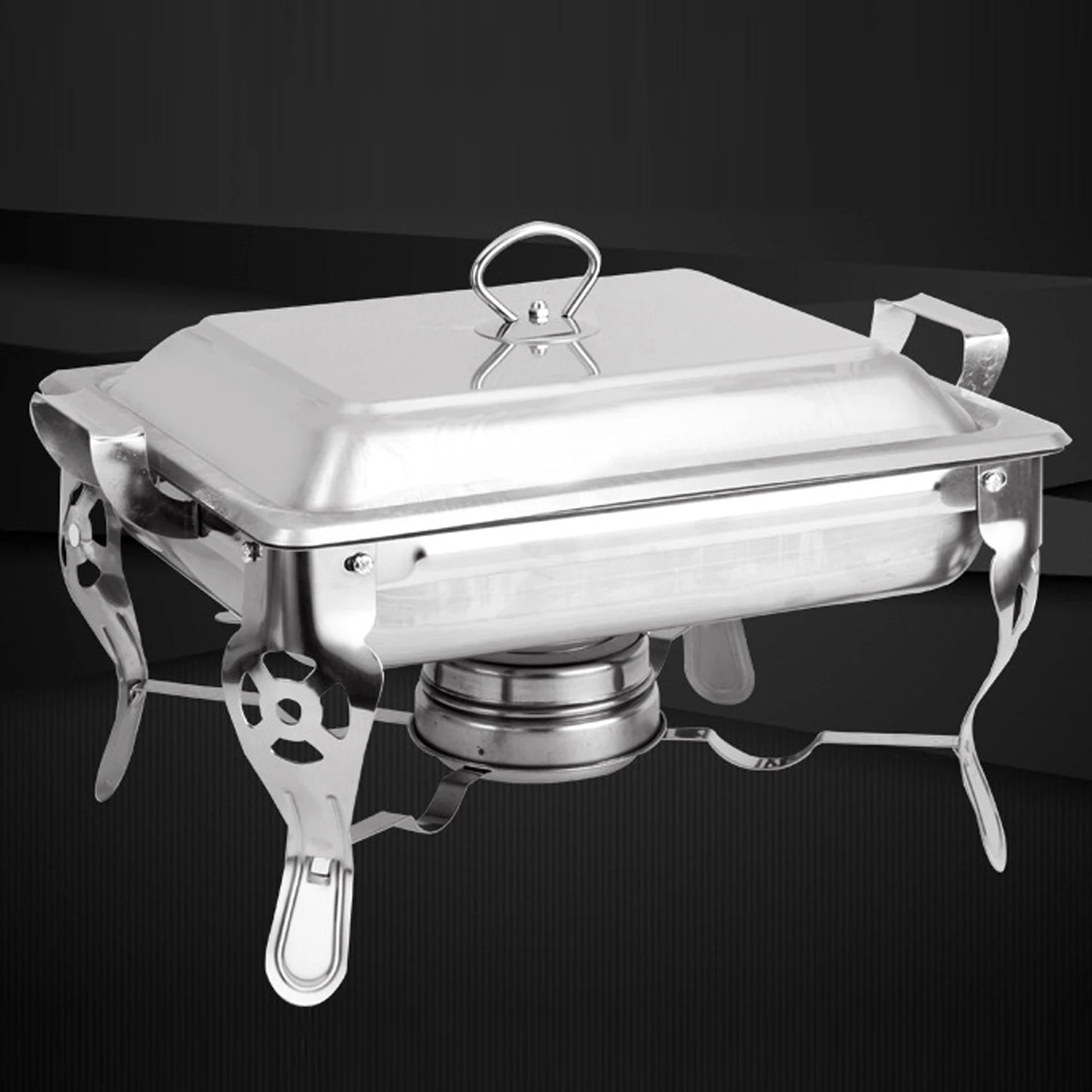 Stainless Steel 6L Chafing Dish, Buffet Warmer for Catering and Parties