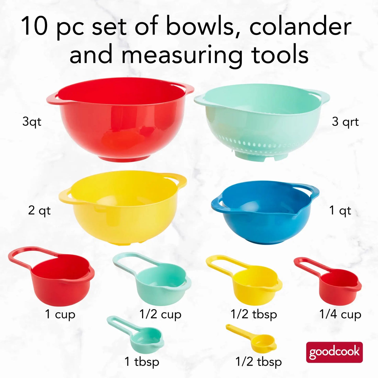10 Piece Set of Bowls, Colander, and Measuring Cup Set ramen bowl  zero waste