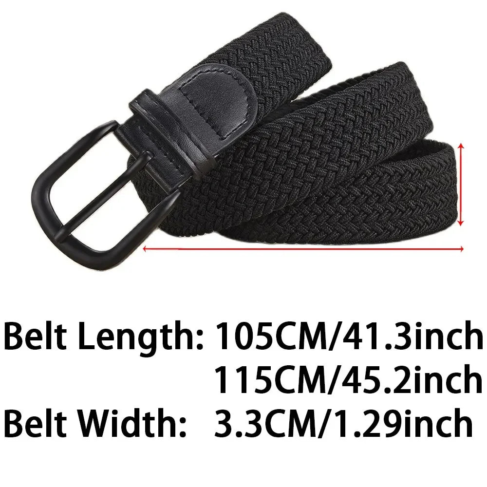 Unisex Woven Elastic Belt Casual Outdoor Sports 3.3 cm