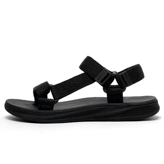 Black Men's Outdoor Casual Arch Support Sandals Anti-Slip Breathable Beach Holiday Sports Sandals for Summer Walking Size 40-45