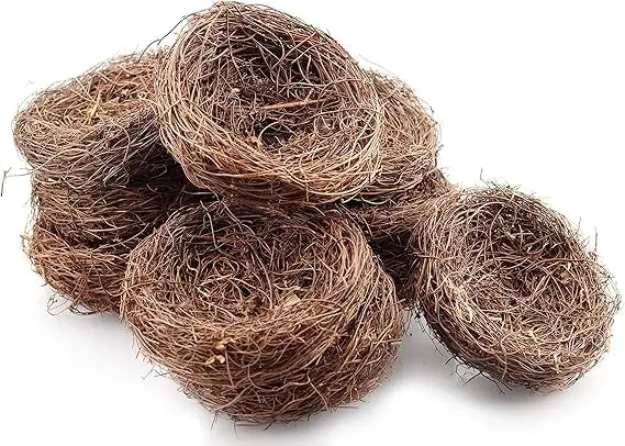 exasinine 10 pcs 5.5'' artificial bird nest for crafts, easter, party, wedding, patio garden, succulent planter, moss landscape,