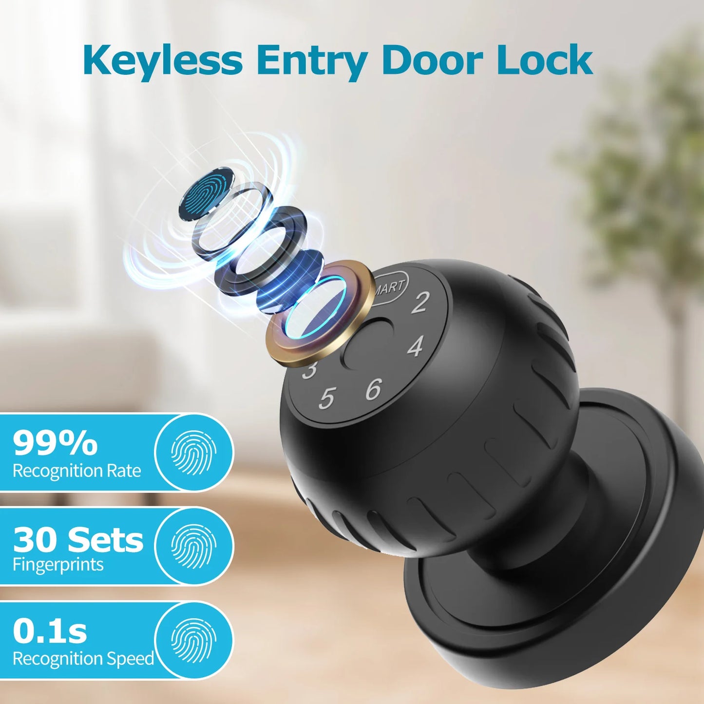 Viladepot Smart Lock Fingerprint Door Lock App Control