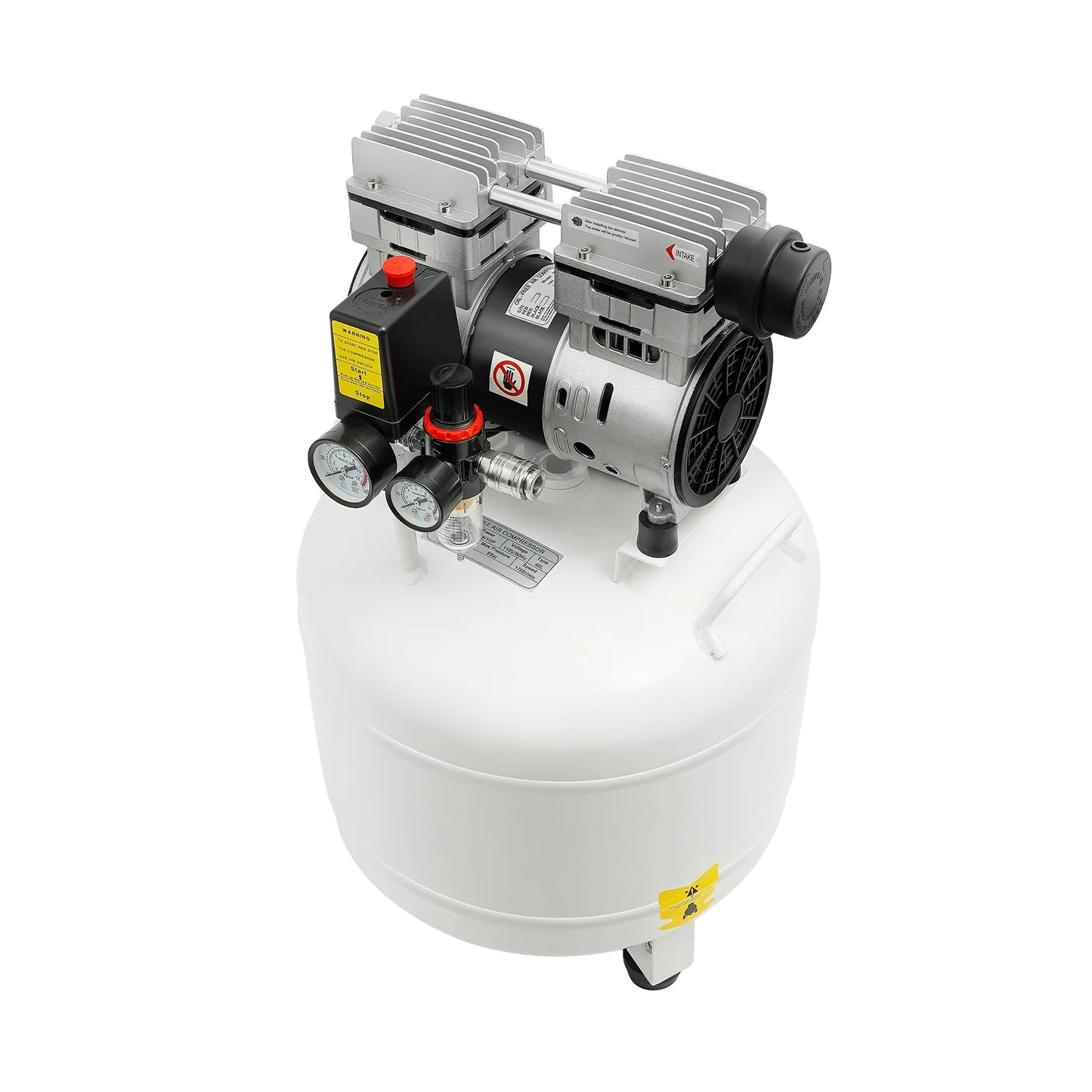 1HP Oil-Free Air Compressor - 65dB Quiet 115PSI for Home/Dental/Beauty (110V 40L Tank)