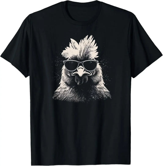 Funny Chicken cool Graffiti Urban art street,Quality short sleeves