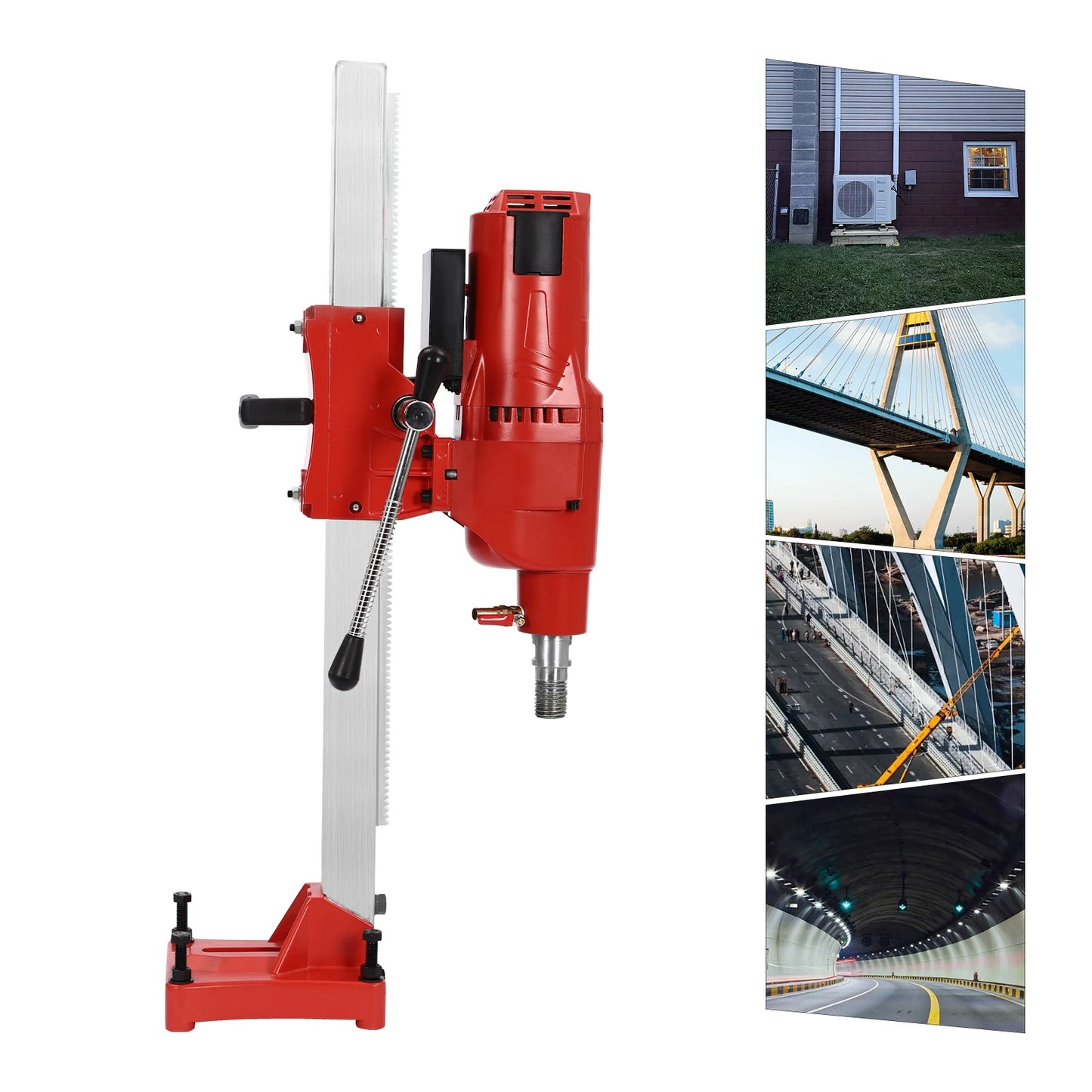 4250W Wall Hole Opener Tools Set 1m/3.3ft Diamond Core Drilling Machine For Drilling Work Max 10in Drilling Diameter