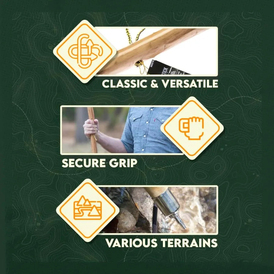 Survivor Ries Paracord Hiking Walking Stick 12 Ft 440 Lb