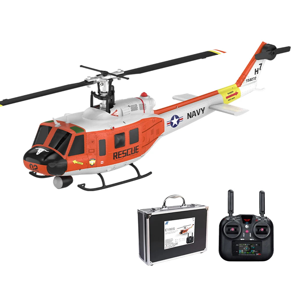 Eachine E190S UH-1 Huey 2.4G 9CH GPS Optical Flow Localization TOF LiDAR Altitude Hold 5.8G FPV Camera RC Helicopter RTF