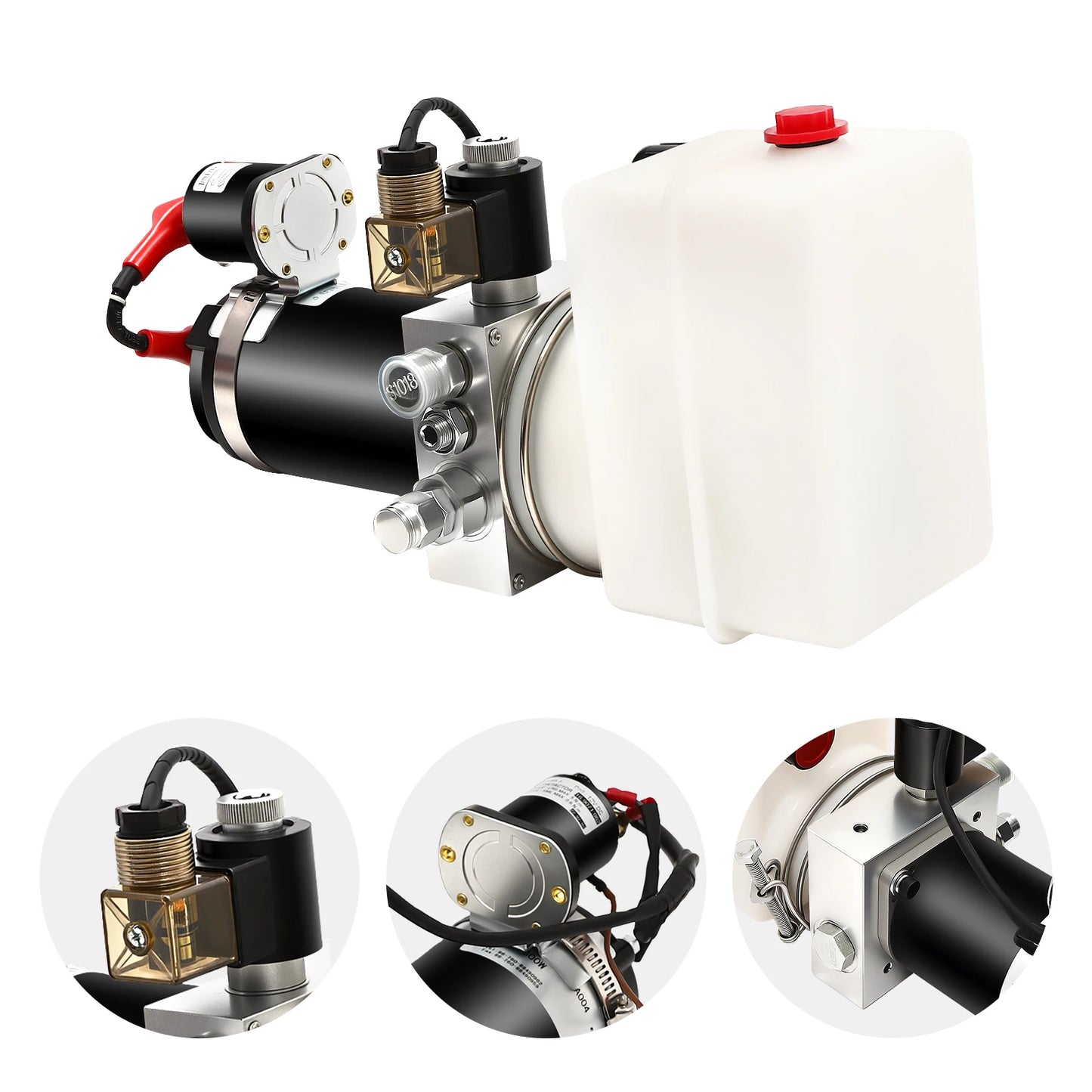 DC 12V Hydraulic Power Unit Hydraulic Pump Single Acting Pump 800W for Truck, Dump Trailer