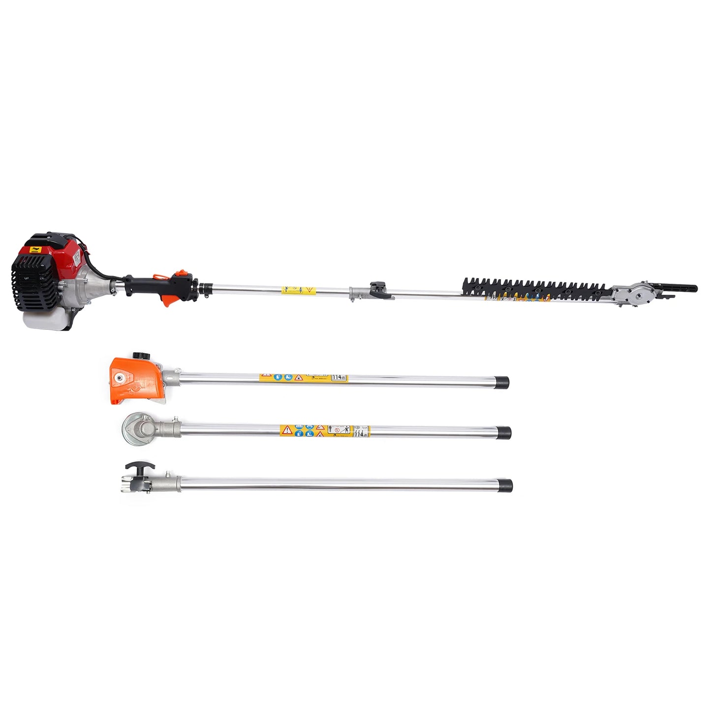 52cc Hedge Strimmer Gasoline 2Stroke Brush Cutter Grass Wacker Weed Eater Lawn Mower Yard Pruner 10 In 1