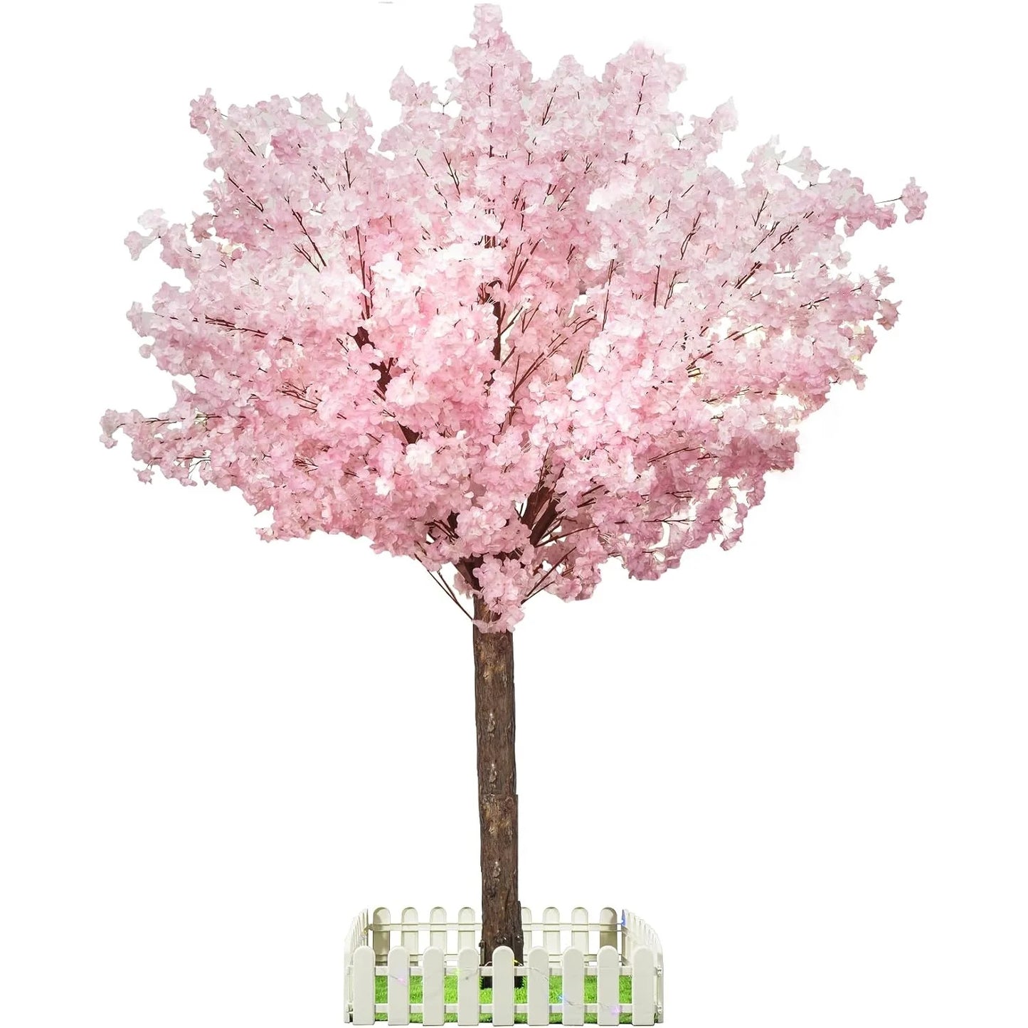 1Pc Artificial Cherry Blossom Tree, Handmade Pink Fake Cherry Blossom Tree Centerpieces for Wedding Party Christmas Garden