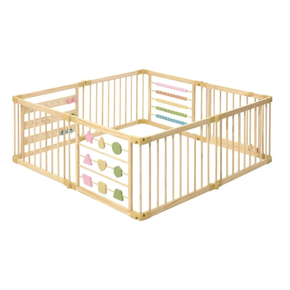 New upgrade-Wooden Playpen Extra Large for Toddlers and Babies - Foldable, Expandable, Adjustable - 8-10 Panels-Hot-Sell!