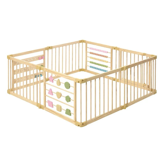 New upgrade-Wooden Playpen Extra Large for Toddlers and Babies - Foldable, Expandable, Adjustable - 8-10 Panels-Hot-Sell!