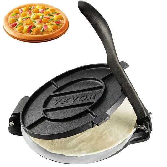 Heavy Duty Cast Iron Tortilla Press 8 Inch Dough Maker for flour Tortillas with Parchment Paper