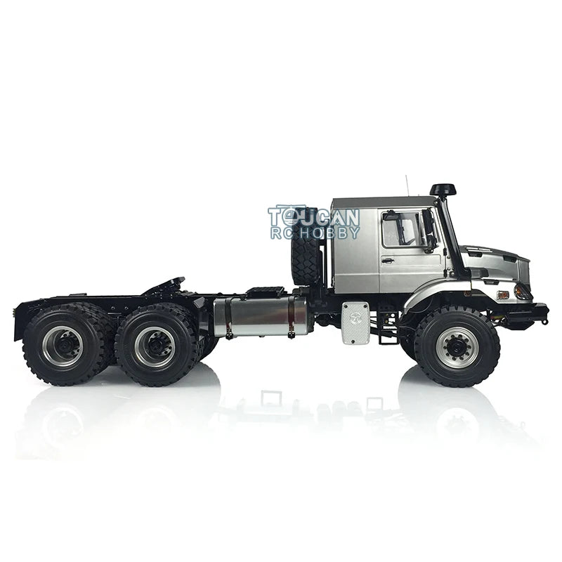 US Stock 1/14 JDM Metal 6x6 RC Off Road Car Tractor Truck Vehicle with Differential Axle Metal Chassis for Adults Toy TH17202