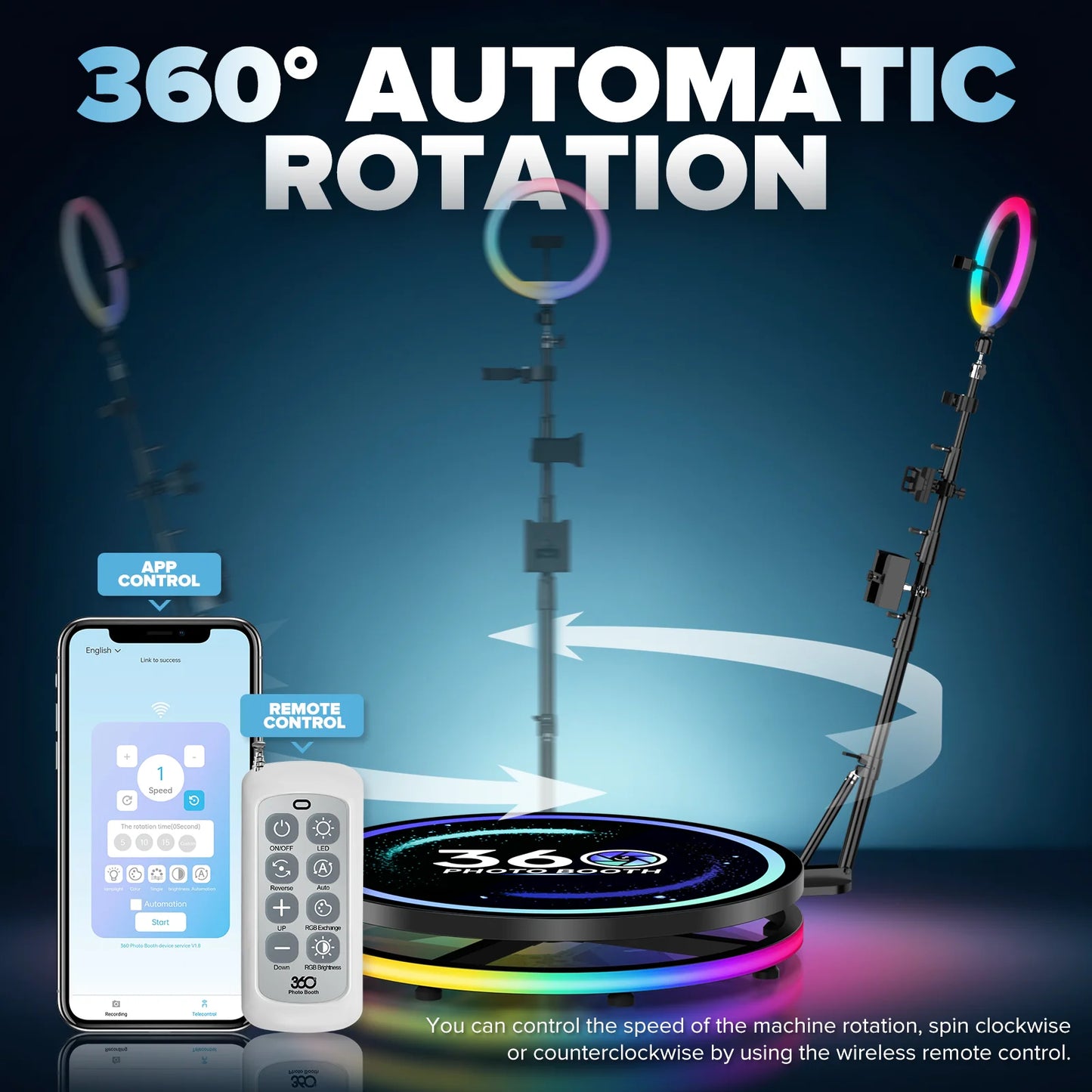 360 Photo Booth Rotating Platform For Parties And Events