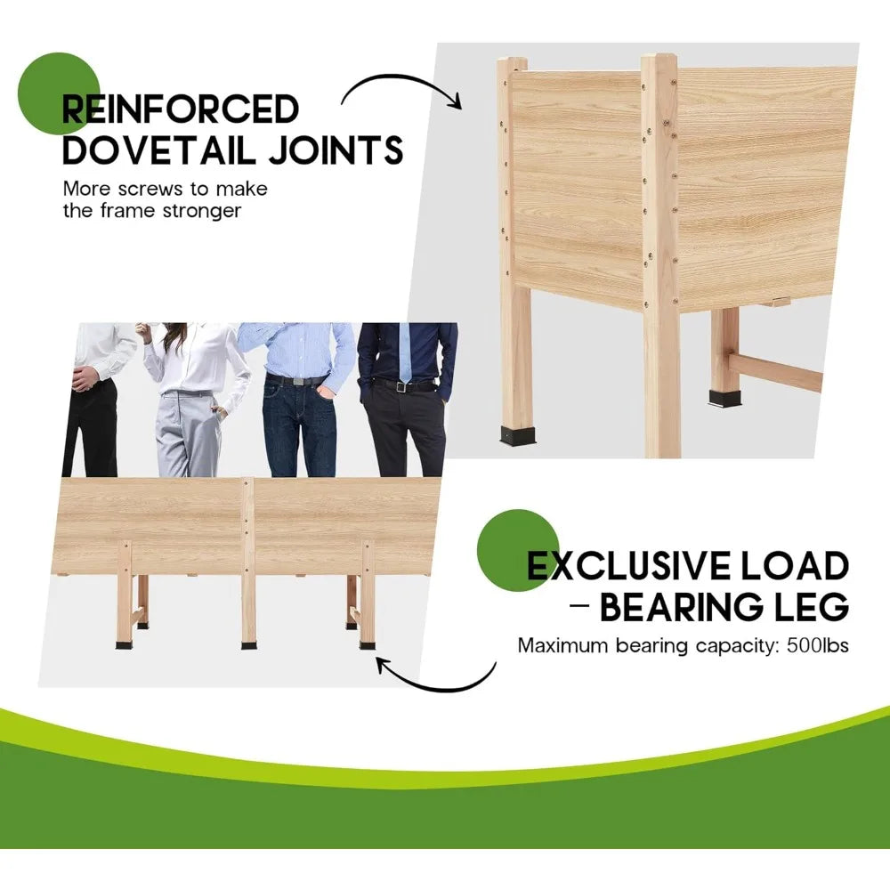 amerlife 8x2 ft raised garden bed, 16 inch depth featuring legs, drainage holes, ideal for vegetables, flowers, herbs, elevated