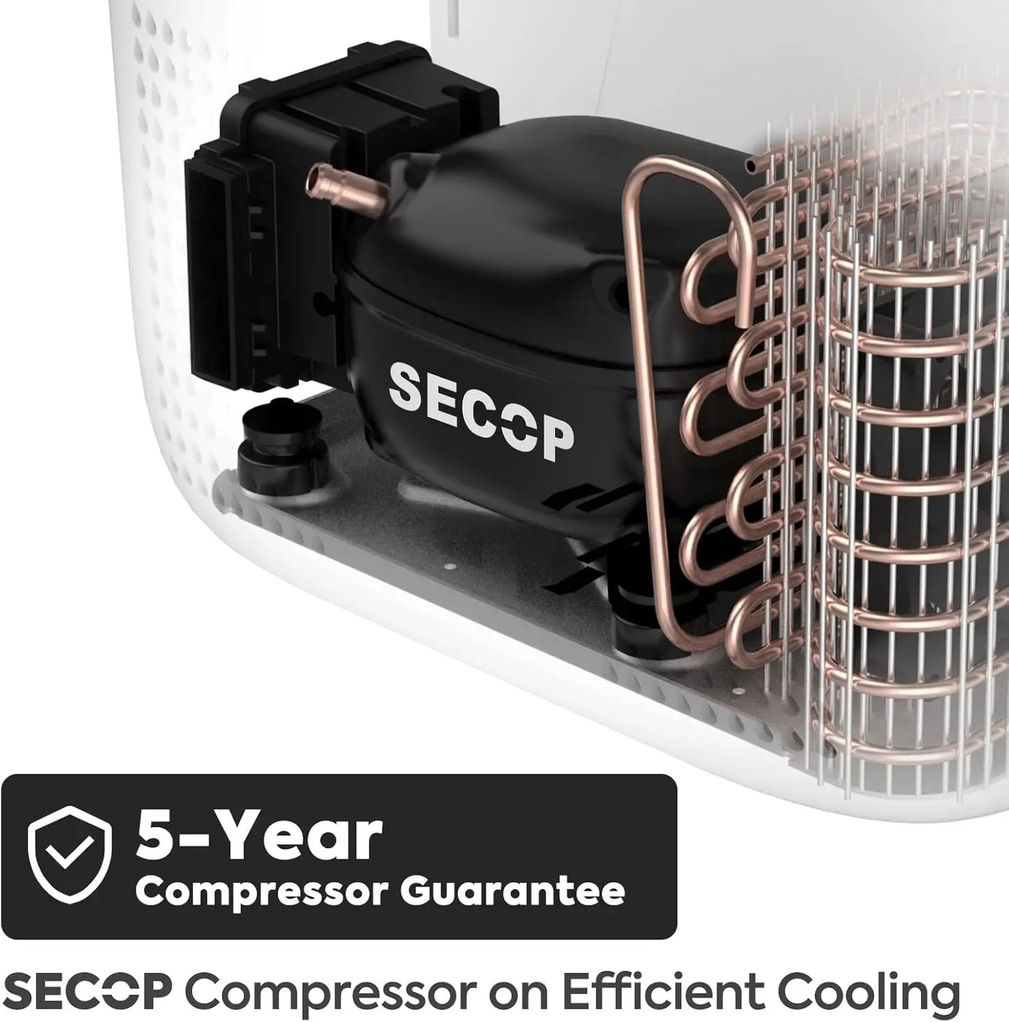 Dual Zone 12 Volt Refrigerator, 12V Car Refrigerator with Secop Compressor, Separate Control, DC & AC, 0℉ - 50℉, Portable Freeze