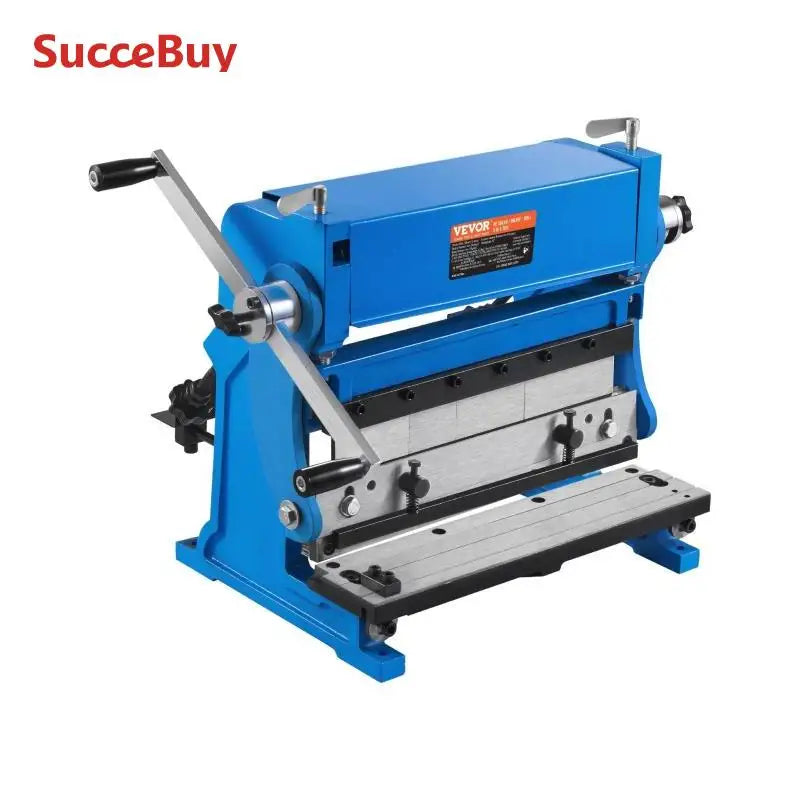 SucceBuy Sheet Metal Brake 12inch 3-In-1 Combination 20-Gauge Capacity Shear Press Brake 90° Max Angle for Shear Bending Rolling