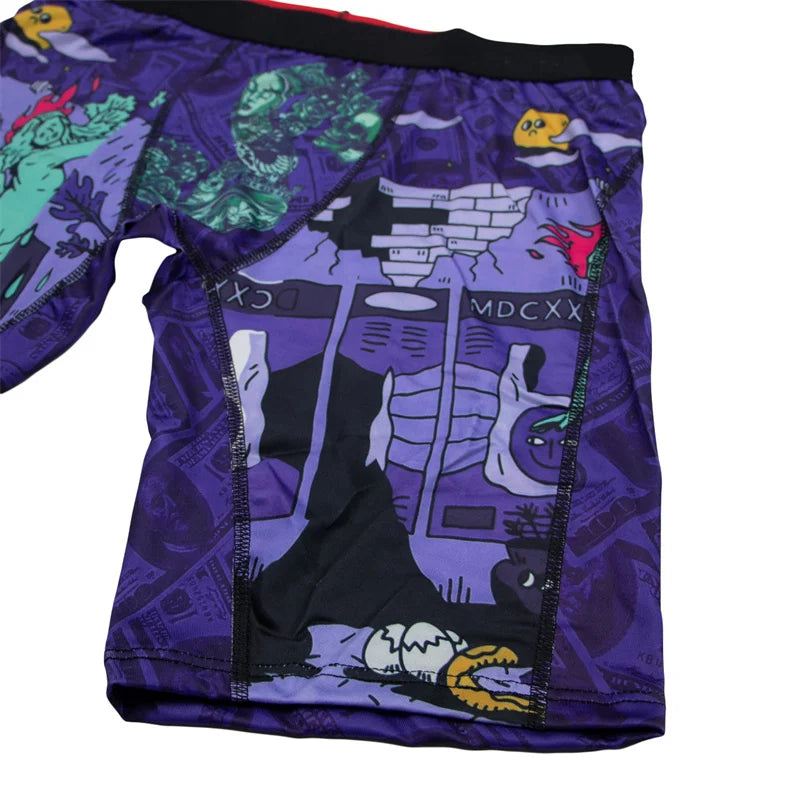 5Pcs Men Underwear Boxers Print Man Panties Lingerie Men Underpants Boxershorts Trunks Plus Size Breathable Seamless Men's Boxer