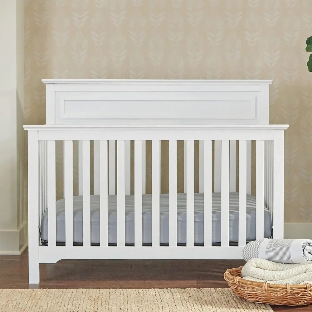 4-in-1 Convertible Crib, Grow-With-Me Bed from Infant to Teen, Space-Saving Modern Nursery Essential