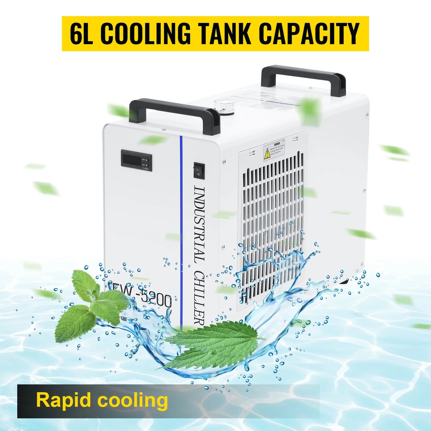 VEVOR CNC Industrial Water Chiller CW-5200 CW-5000 Laser Engraver Machine Water Cooler For 80W-130W CO2 Glass Laser Tube Cooling