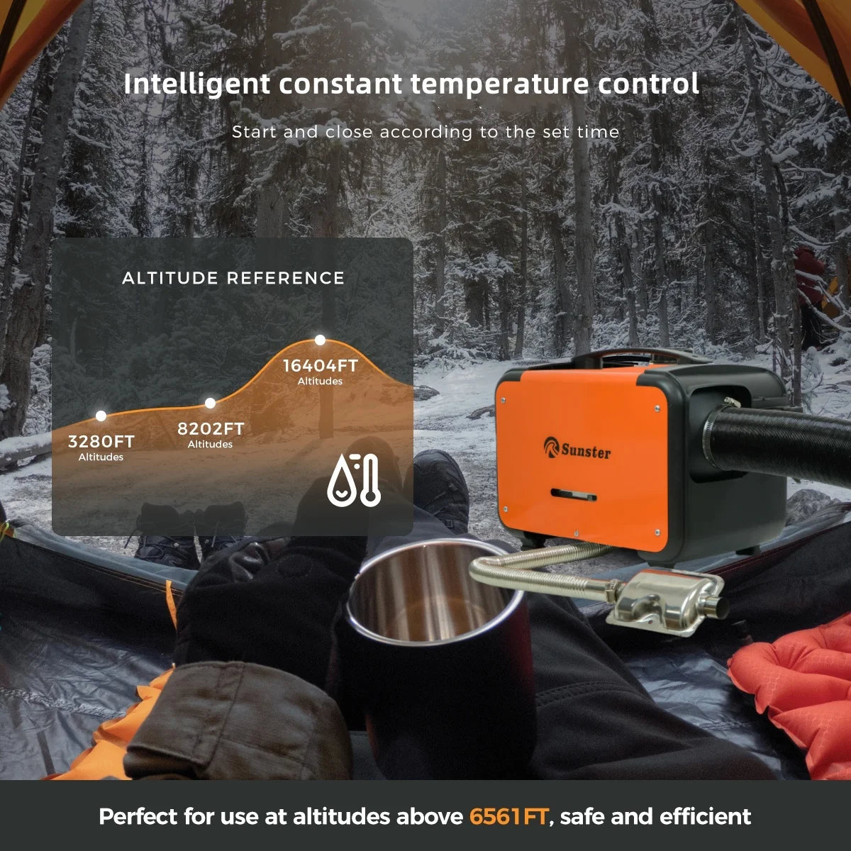 12V&24V&220V AC&DC Universal 8KW Diesel Air Heater All In One Parking Heater with bluetooth App Control For Home RV Vehicle