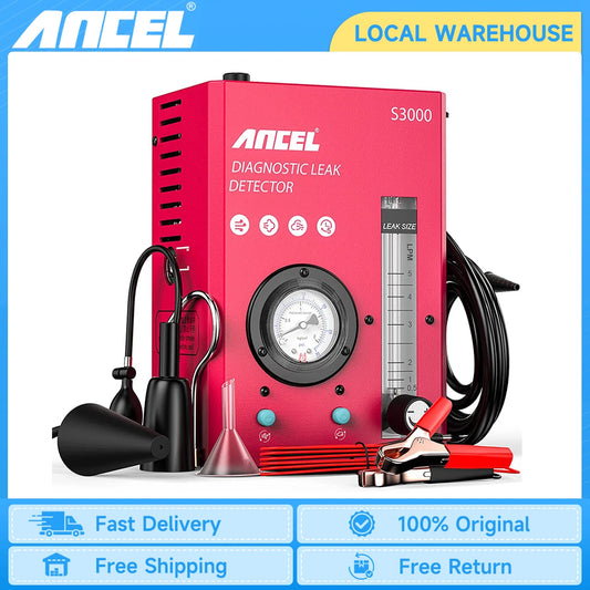 ANCEL S3000 Car Smoke Leak Detector EVAP Smoke Machine Diagnostic Tool Car Fuel Pipe Leak Detector Tester Auto Vacuum Tester