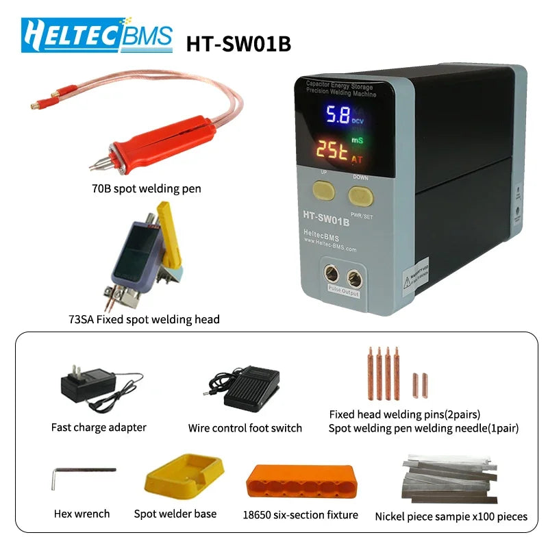 Heltec 21KW 12KW 36KW 42KW Portable Battery Automotive Spot Welder Capacitor Storage Point Welding Machine Efficient  Tools