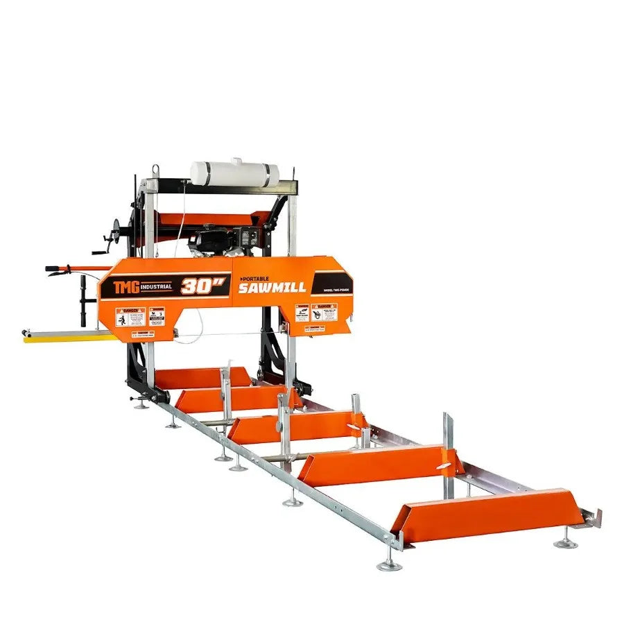 30 Portable Sawmill 14 HP Kohler Engine 28 Board Width 12' Log Length 14.5' Track Bed TMGPSM30