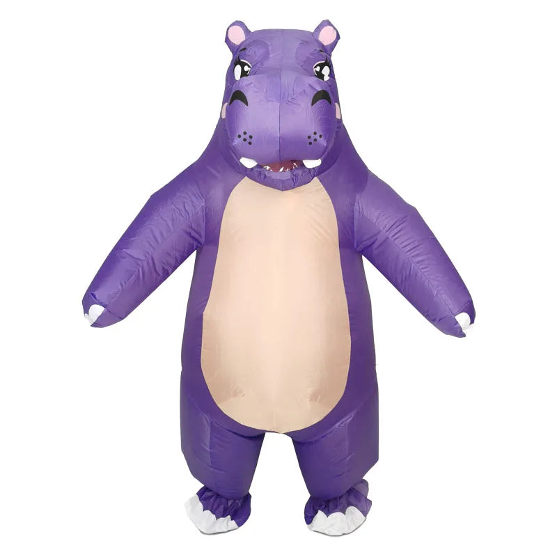 Hippopotamus Inflatable Clothing Animal Adult Character Cosplay Mascot Outdoor Party Shop Promotion Prop Set