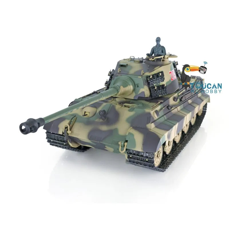 US Stock 2.4G Heng Long 1/16 RTR RC Tank 7.0 Plastic German King Tiger BB Shoots IR Battle Smoke Effect Model Toy 3888A TH17517