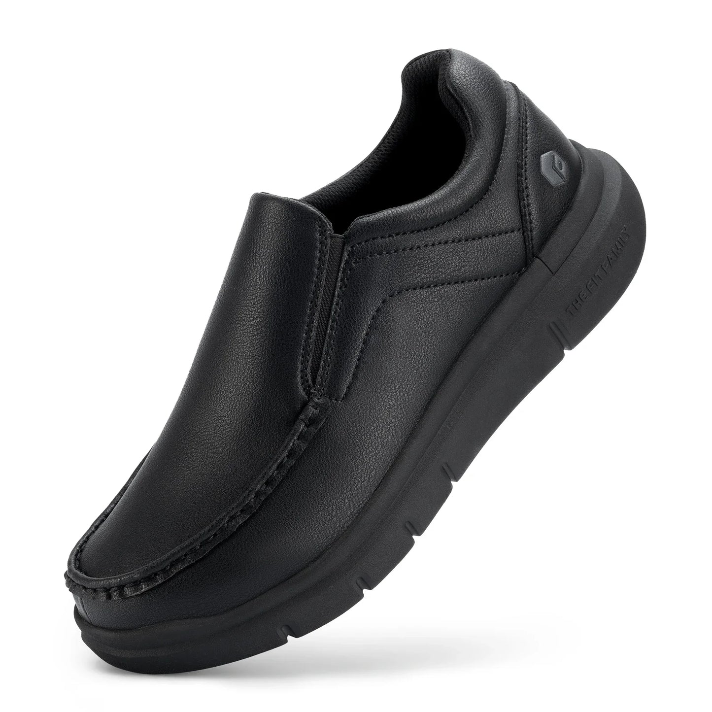 Men Slip On Casual Leather Shoes Wide Width 2E Arch Support