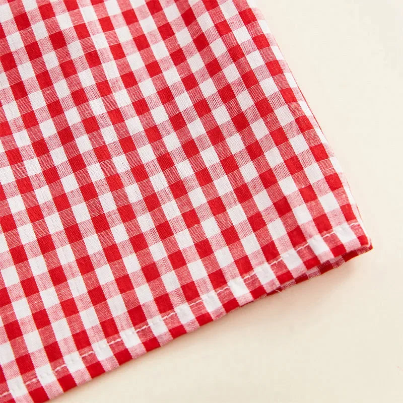 Fashion Pure Cotton Plaid Women's Shorts Casual Underwear Home Use Sexy Slim Fit Wide Leg Pants Breathable Bright Briefs Outdoor