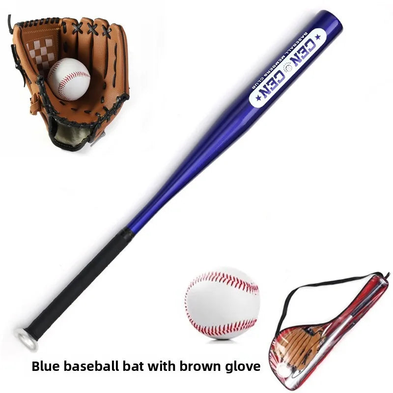 Beginner Children's Baseball Equipment Set Leather Glove Youth Bapa Aluminum Alloy Basswood Oak Training Baseball Bat