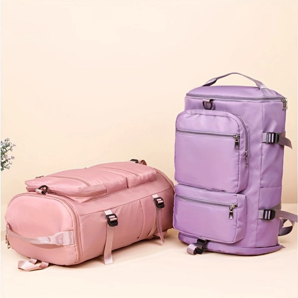 Women Large Travel Backpacks Waterproof Stylish Casual Daypack Bags with Luggage Strap Backpack Ladies Sports Yoga Luggage Bags