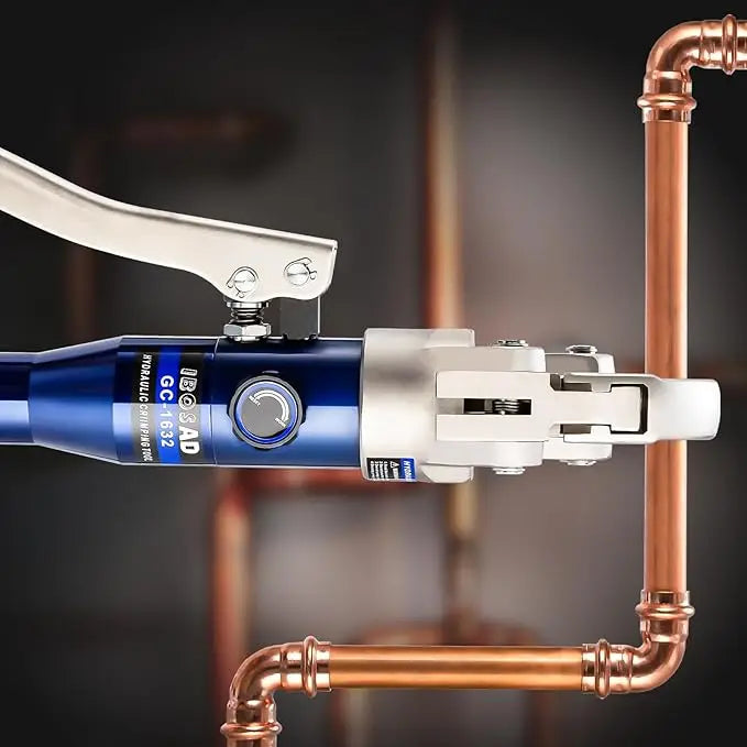 Copper Tube Fittings Hydraulic Pipe Crimping Tool with 1/2",3/4" and 1" Jaw Copper Pipe Press Crimper Pressing Pliers,