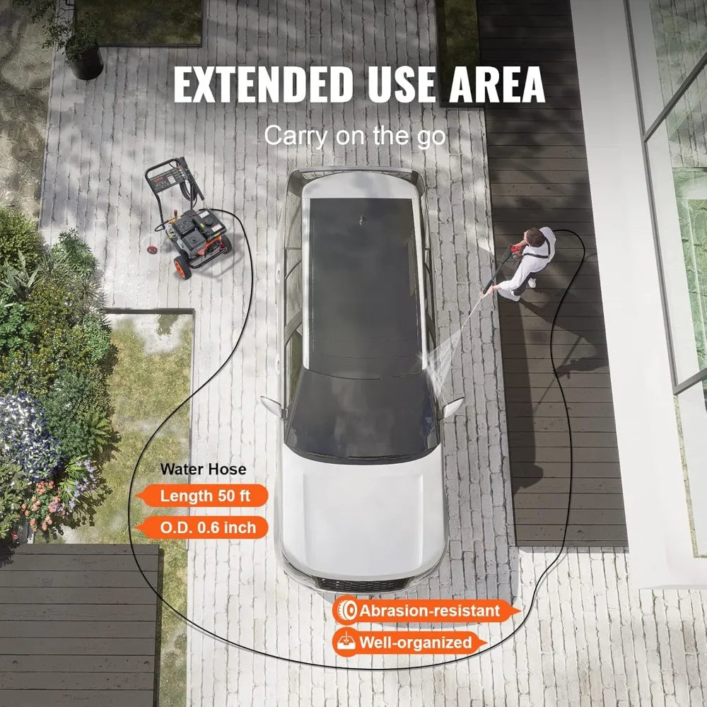 VEVOR 4400 PSI Gas Pressure Washer, 4.0 GPM, Copper Pump, Spray Gun, Extension Wand, 5 Quick-Connect Tips