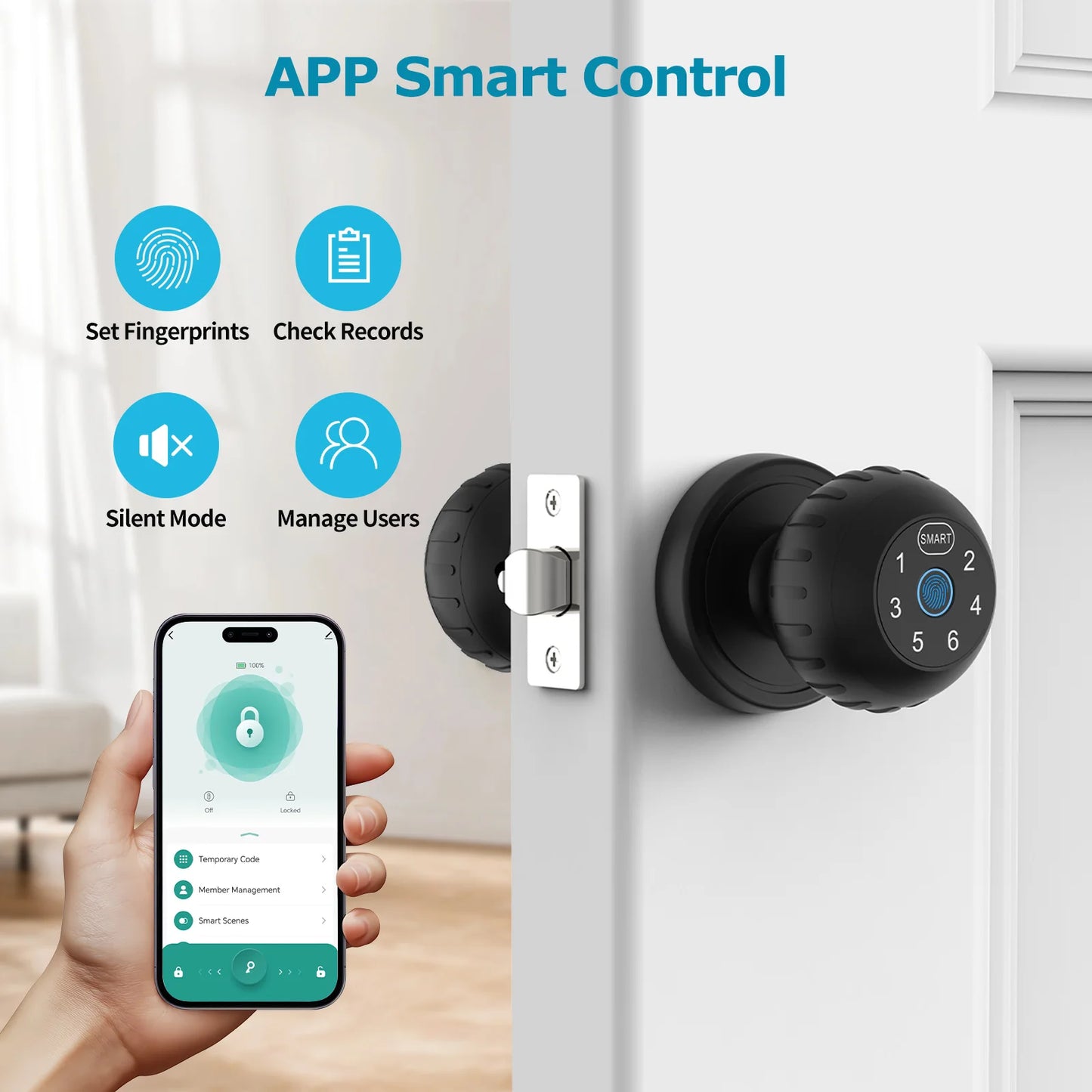 Viladepot Smart Lock Fingerprint Door Lock App Control
