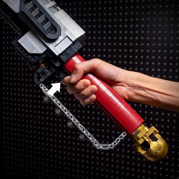 1818PCS Movie MOC Electric Chainsword Building Blocks Chainsaw Linkage Power Weapons Model Bricks Creative Assemble Toys Gift