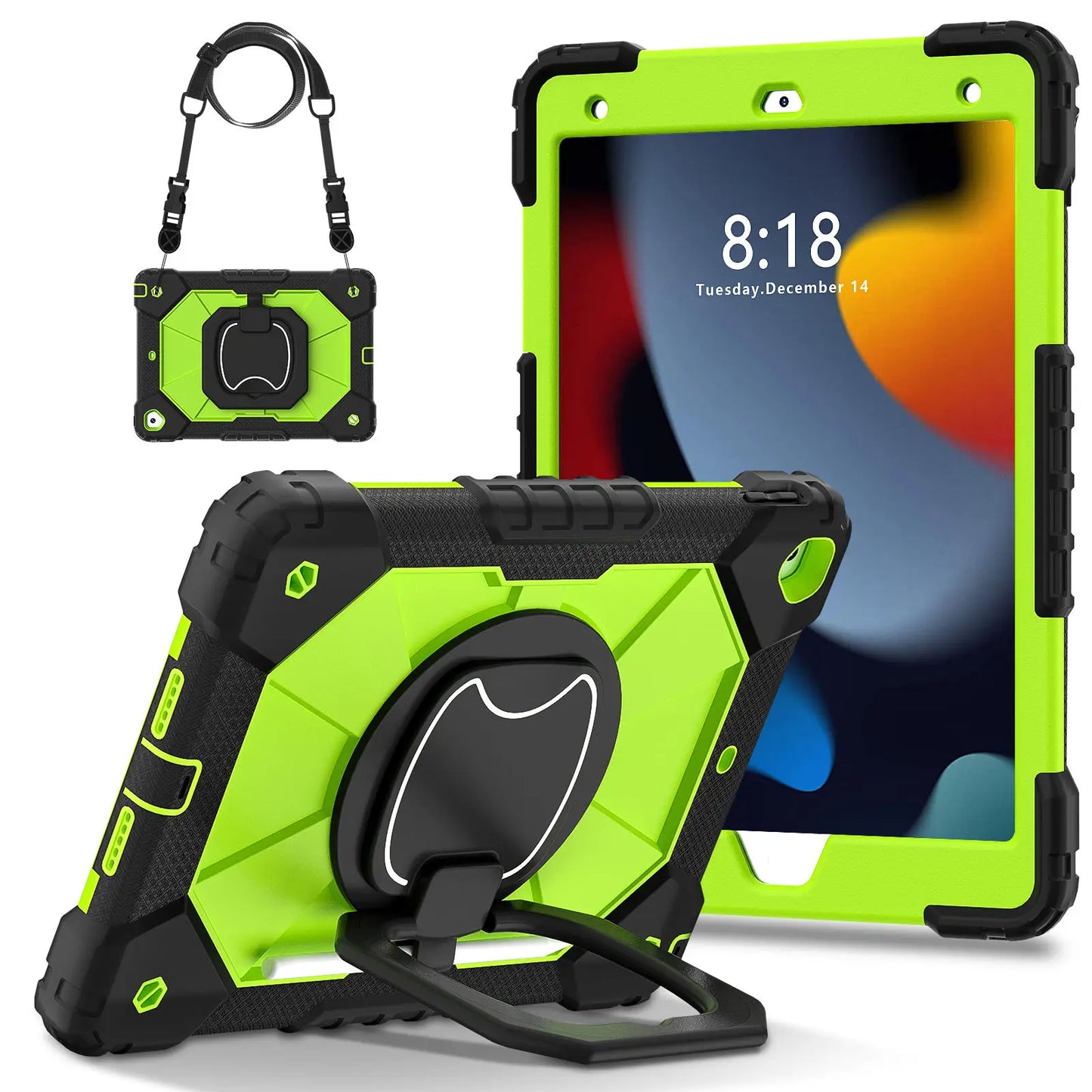 for iPad 5th/6th/7th/8th/9th/10th 2022 Air 4/5 Pro 11 Pro 9.7 Case with Pencil Holder with 360 Rotating Foldable Stand Cover