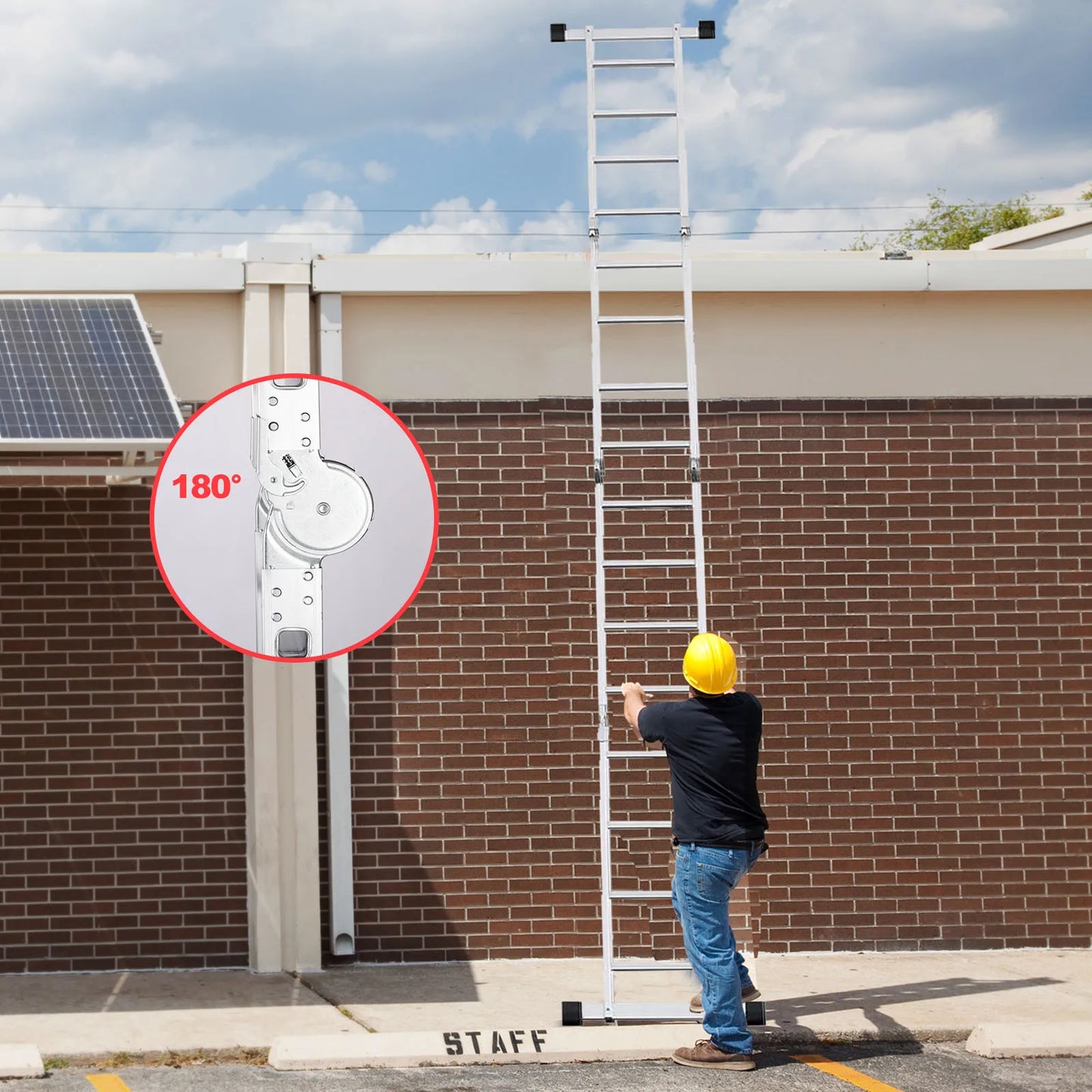 Multipurpose retractable step scaffold stairs aluminium telescopic extension ladder Collapsible Ladder Tall