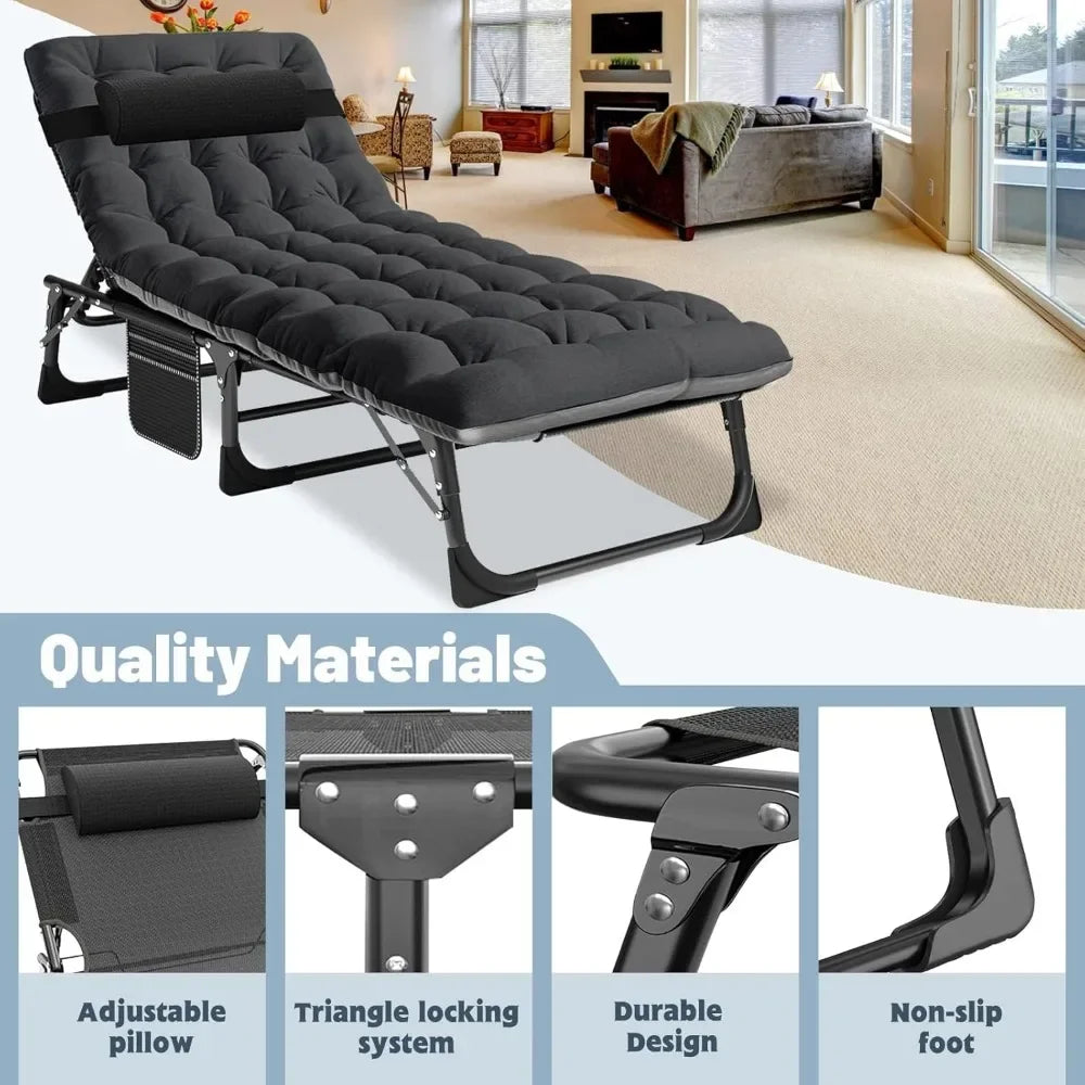Folding Bed with Mattress, Cot Size Foldable Guest Beds, Hideaway Cot for Adults, Portable Fold up Bed with Adjustable Positions