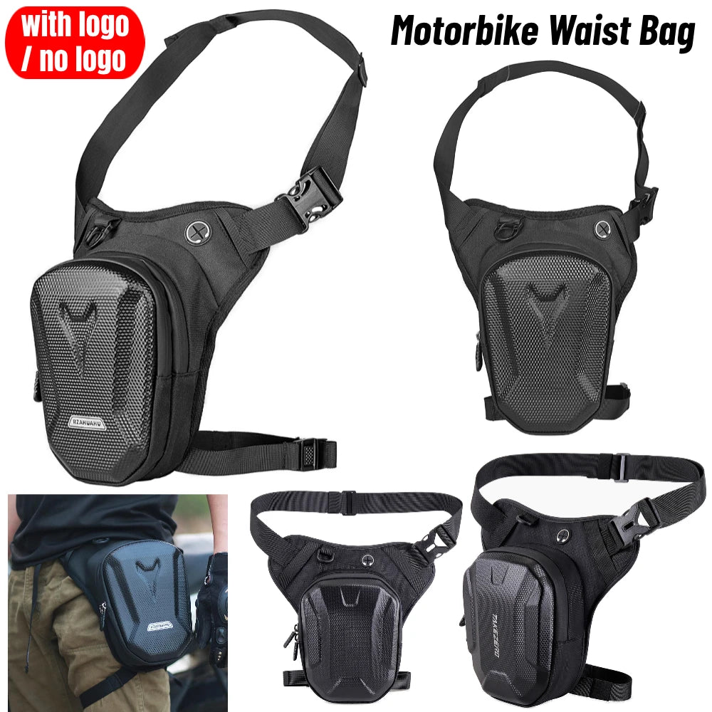 EVA Hard Shell Leg Bag Motorcycle Waist Bag Hip Bum Pack Leg Side Bag Waterproof Motorcycle Bag Backpack Outdoor Riding Cycling