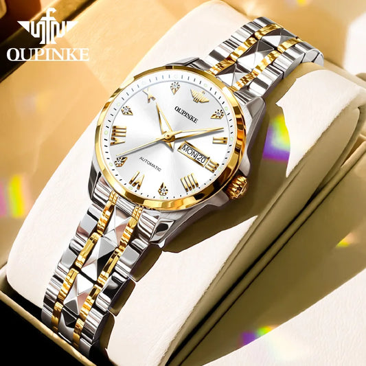 OUPINKE 3171 Fashion Ladies Watches Bracelet Set Box Automatic Mechanical Watch for Women Date Brand Original  Luxury Wristwatch