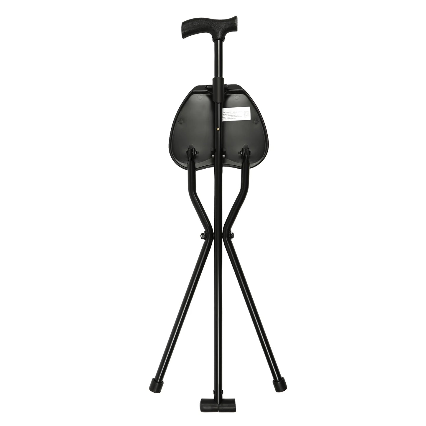 Walking Stick Chair Folding Tripod Stool Portable 35.4In