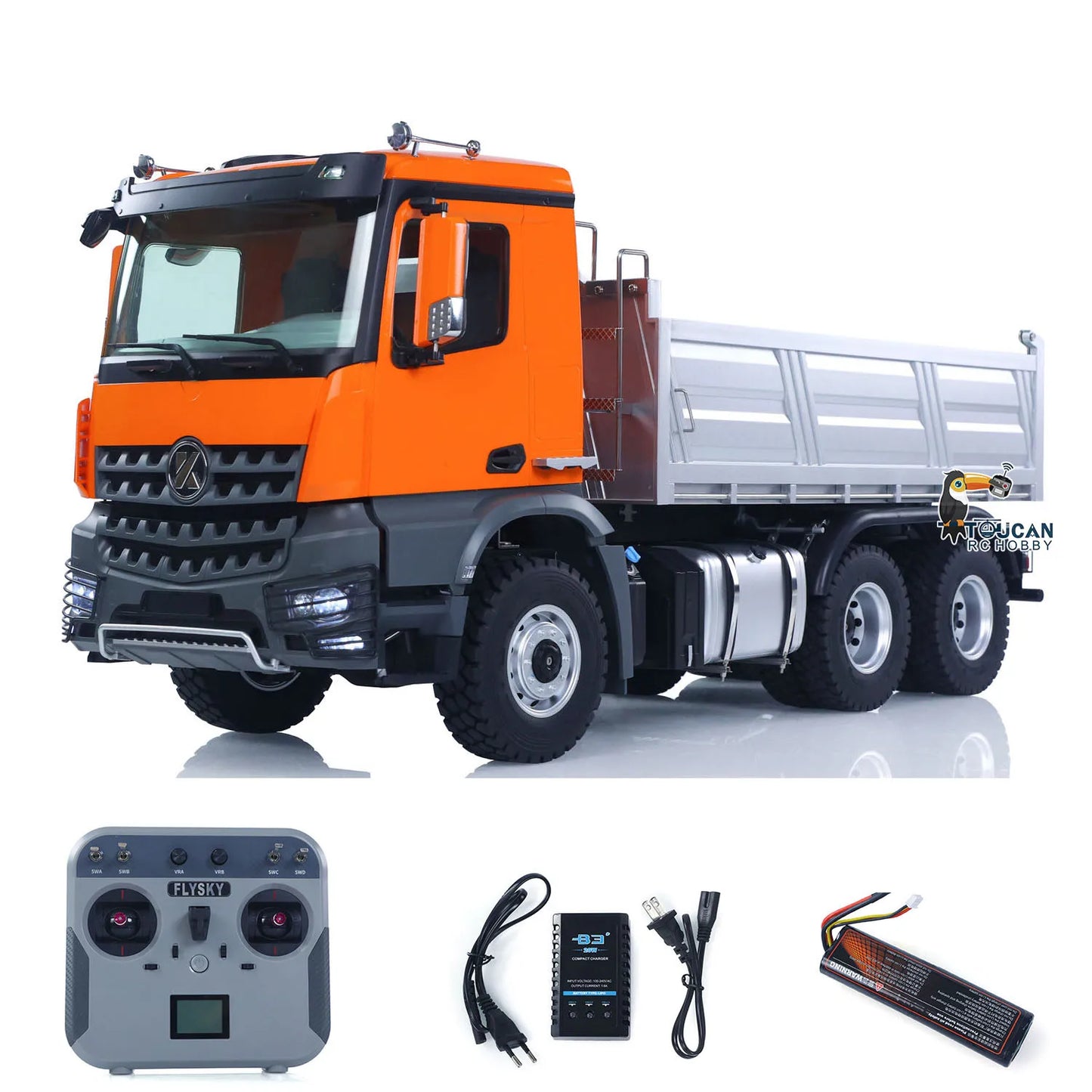 1/14 RTR New 2.4G RC Electric Lifting Dumper 5702 Model 6×6 Remote Control Tipper Lifting Rod Vehicle Sound Light Motor Car Toy