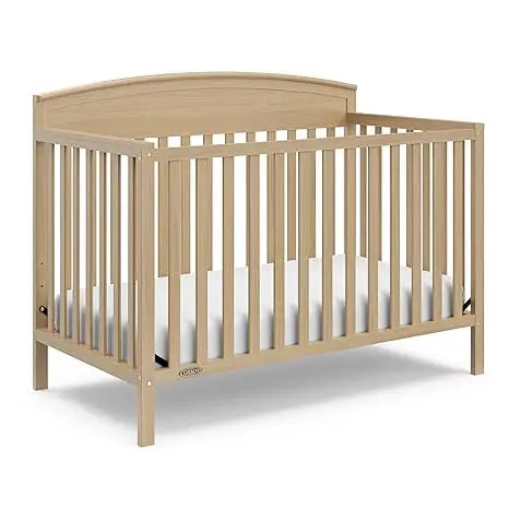5-in-1 Convertible Crib (Pebble Gray) – Gold Certified, Converts from Baby Crib to Toddler Bed, Daybed and Full