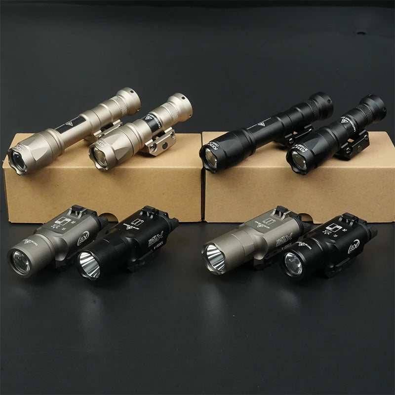 Tactical M600C M600 M300C X300U Flashlight 20MM Rail LED Scout Light Outdoor Camping Lamp Rifle Weapon Flashlight US Warehouse