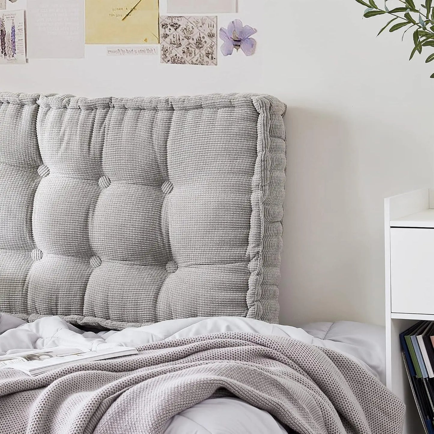 Ultra Thick Tufted College Headboard - Gray