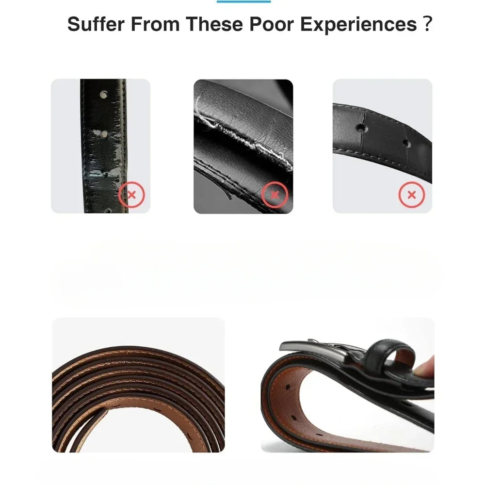 Mens Leather Belt Gift For Men Dress Shoes Companion